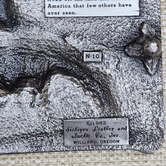 Vintage 1982 Siskiyou Mountain Man Western Cowboy Frontier Belt Buckle - Picture 6 of 12